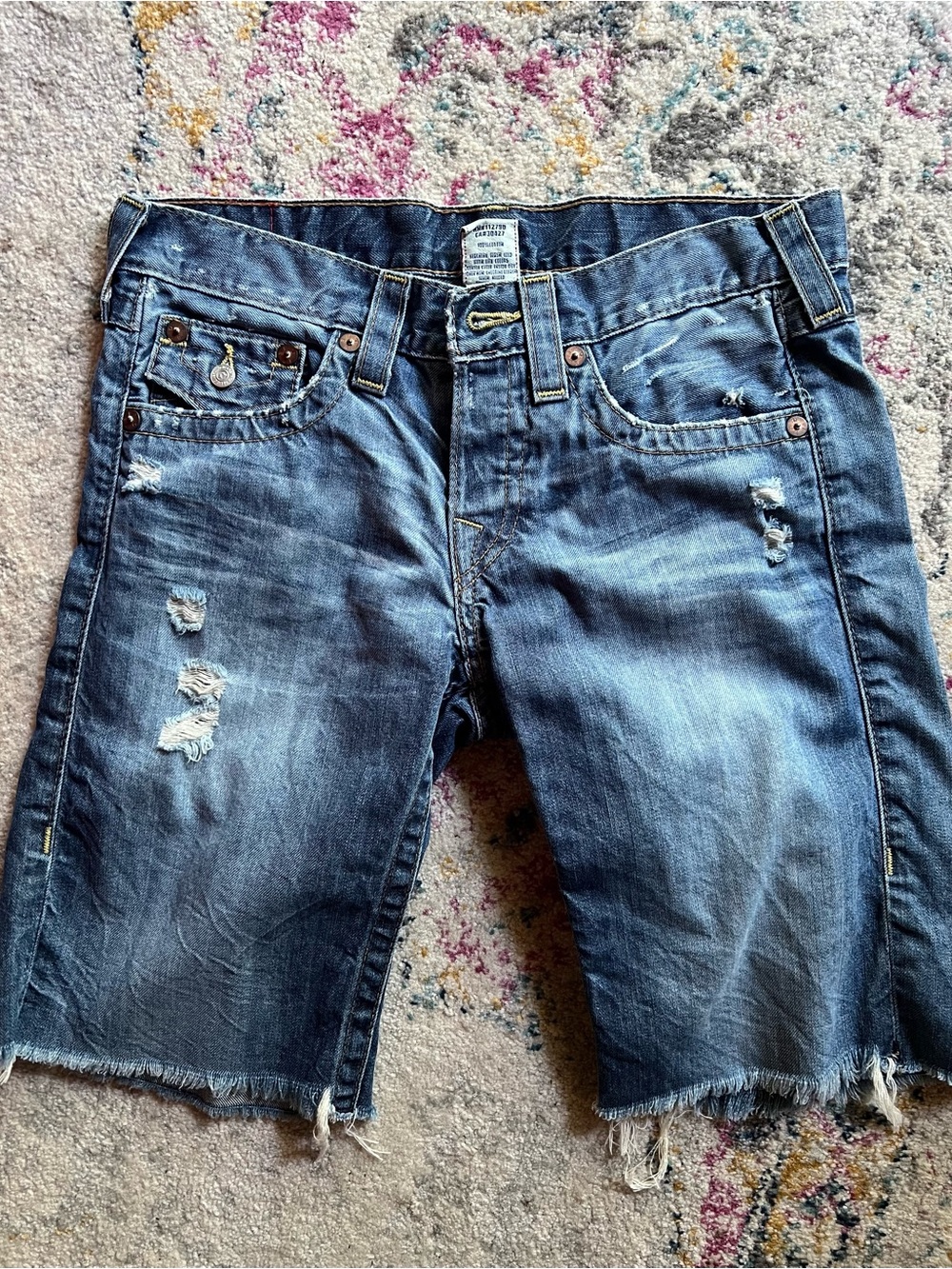 🔥🩵True Religion-Riley Baggy Boyfriend Oversized Jean Short🩵🔥
